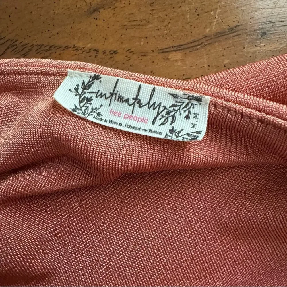 Free People Turnt Draped Classy Sexy Bodysuit In Ginger Spice